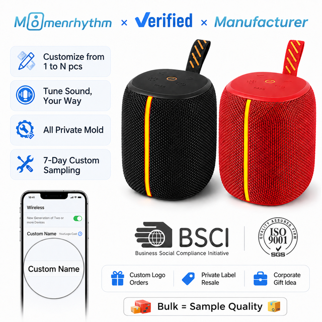 Factory Customization Waterproof Ipx6 Speakers RGB Full Color Lights Camping BT V5.3 Portable Speaker