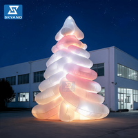 Sapin de Noël gonflable coloré, design artistique de sapin de Noël gonflable