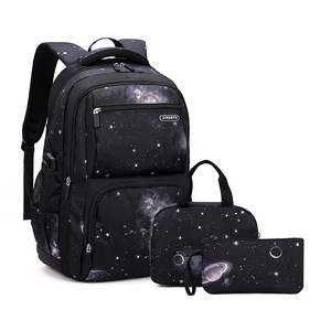 Mochila para estudiantes <span class=keywords><strong>de</strong></span> alta calidad, nueva moda personalizada <span class=keywords><strong>de</strong></span> fábrica, juego 3 en 1 con fiambrera y estuche para lápices, bolsas impermeables para niños - Product Image 3
