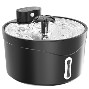 Fontaine à eau pour chat automatique rechargeable sans fil, écologique, portable, élégante, avec capteur solide, distributeur d'eau pour animaux de compagnie et bol de nourriture - Product Image 1