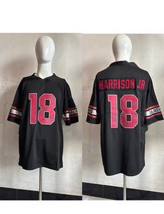 Maillots de football américain à manches courtes personnalisés avec nom et numéro de l'équipe d'Arizona, imprimés, 100% polyester, respirants et à séchage rapide - Product Image 5
