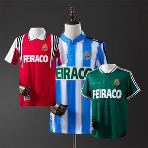Personalización de alta calidad, camiseta retro estilo clásico Deportivo <span class=keywords><strong>La</strong></span> <span class=keywords><strong>Ciudad</strong></span> 95/96/97 <span class=keywords><strong>La</strong></span> Coruña - Product Image 1