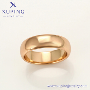 A00674952 Xuping 쥬얼리 우아한 간단한 패션 18K 골드 반지 커먼 반지 매일 착용 고품질 반지