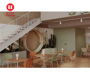 Diseño de Interiores 3D para Cafetería Moderna con Barra de Mármol y Muebles de Madera Personalizados - Product Image 2