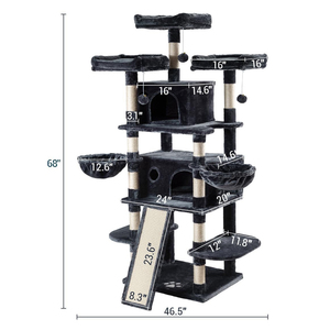 Gaya baru besar multi-lapisan mewah mewah pohon kucing penggaruk pohon kucing bingkai memanjat kucing tiang penggaruk - Product Image 5