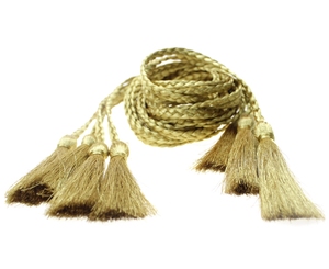 Nuova vendita calda Glitter doppio-end nappa collana con nappine cordoncino lungo intrecciato cintura in vita Skinny cintura intrecciata nappa per <span class=keywords><strong>Dr</strong></span> - Product Image 3