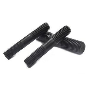 M12 16 20 24 thép không gỉ đôi cuối <span class=keywords><strong>Stud</strong></span> bu lông với hạt máy giặt 8.8 cấp trong màu đen chất lượng cao RF thương hiệu - Product Image 1