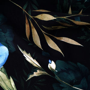 Caliente modelos explosivos Koshibo tela impresa flores oscuras 100% poliéster Koshibo tela para vestido de mujer - Product Image 2