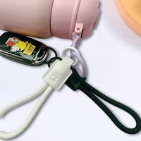 Mini cordon tressé pour poignet, lanière porte-clés en cuir PU couleur unie, sangle portable anti-chute pour clés et petits gadgets