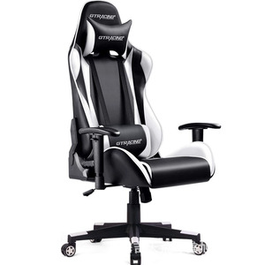 Silla de juego Gtracing, silla giratoria de oficina reclinable de cuero de 170 grados con reposabrazos fijos - Product Image 4