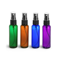 Bouteilles rondes de Cosmo PET violet de 60ml, 120ml, 2 oz, 4oz, avec vaporisateur noir à brume Fine, bouteille de pulvérisation d'huile essentielle d'aromathérapie en plastique PET