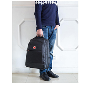 Sac à dos à roulettes géométrique grande capacité en polyester imperméable avec fermeture éclair, idéal pour l'école, les affaires, les voyages et le transport d'ordinateur