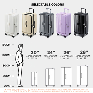 <span class=keywords><strong>2026</strong></span>年新デザイン ABS+PCスーツケース 大容量 <span class=keywords><strong>TSA</strong></span>ロック 20インチ 前面開き ローリングラゲッジ 搭乗用 ユニバーサルホイール - Product Image 2