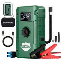 SHARMEAL 2000A 8000mAh Batterie au lithium pour booster de batterie de voiture, démarreur de secours, batterie externe 12V portable avec pompe à air