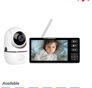 MONITEUR VIDÉO NUMÉRIQUE SANS FIL POUR BÉBÉ, ÉCRAN LCD HD 5,5 POUCES 720P (1280X720) - Product Image 1