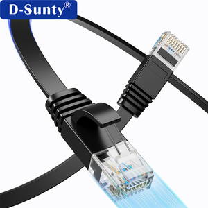 Cable de Conexión RJ45 UTP Cat6 Plano Negro de 5m con Conductores de Cobre Puro para Conexión de Red en Hogar y Oficina - Product Image 3