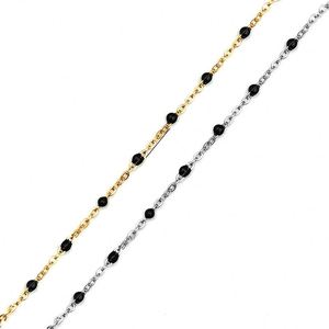 Nouvelle chaîne en acier inoxydable doré/<span class=keywords><strong>argent</strong></span>é, chaîne à perles faite à la main pour la fabrication de bracelets et de colliers, 9 mètres par rouleau - Product Image 2