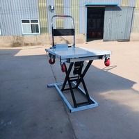 Chariot élévateur à ciseaux électrique 300kg Plate-forme de déchargement de chargement de restaurant d'entrepôt hydraulique portable