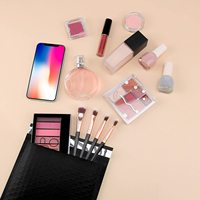 Enveloppe matelassée en polyéthylène à bulles noire XMC-15*18+4cm RTS, enveloppe à bulles colorée, épaisse, résistante, mate, emballage à bulles, sac d'expédition postal