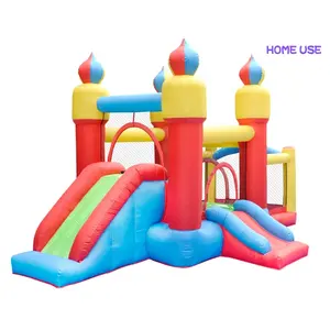 <span class=keywords><strong>Petit</strong></span> château sautant d'air gonflable commercial en nylon de videur avec le <span class=keywords><strong>ballon</strong></span> de videur de thème de glissière - Product Image 1