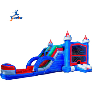 Toboggan aquatique gonflable avec château gonflable et grande structure de saut pour enfants et adultes - Product Image 1