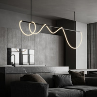 Vente directe d'usine, lustre LED flexible, décoration intérieure, lampe suspendue, lumière simple, ligne de maison, lustre en tuyau