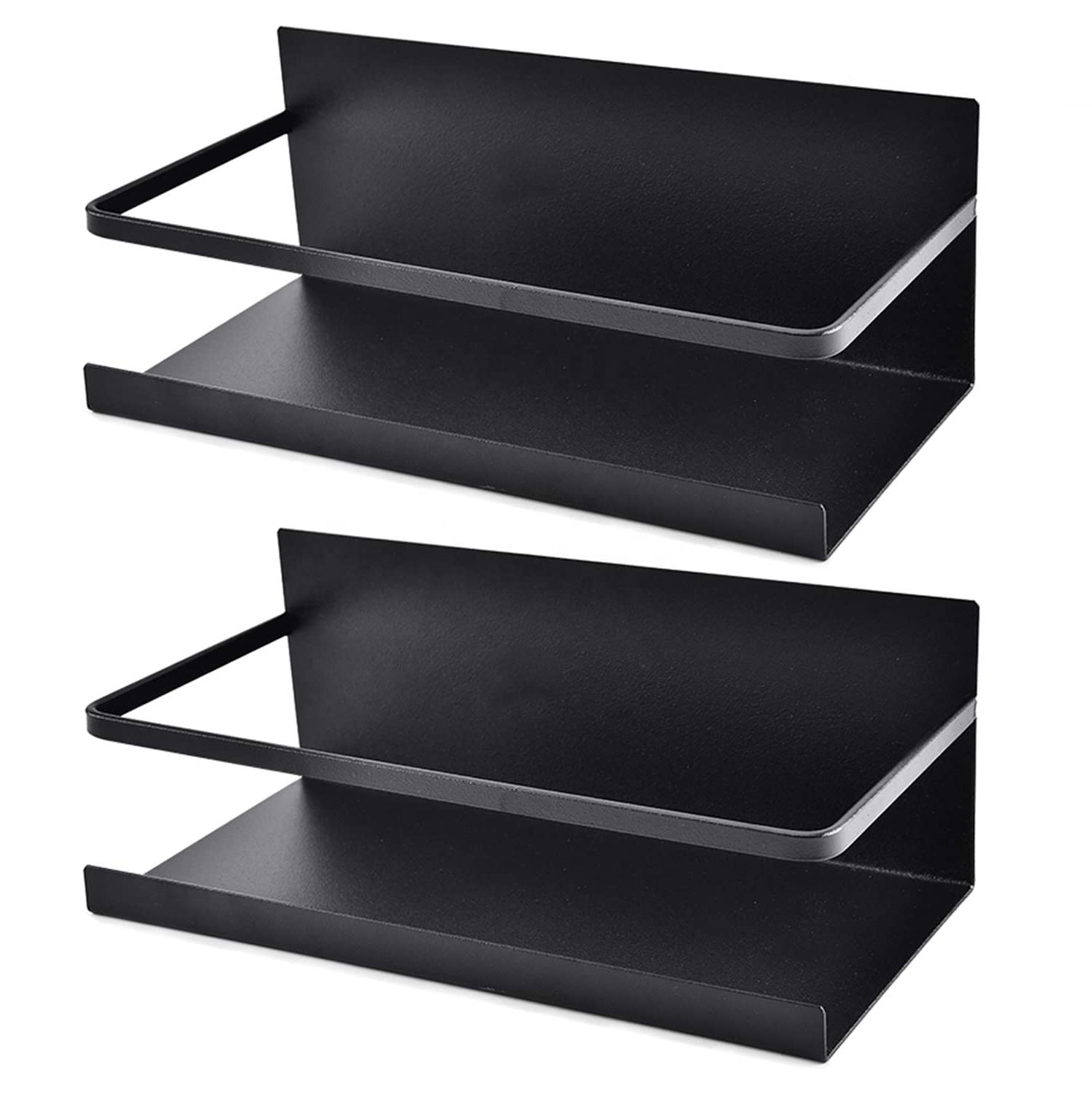 2 упаковки, стойка для специй на холодильник, одноуровневая стойка для специй на холодильник, магнитная полка, экономия места, черный, белый цвет, Магнитная стойка для специй