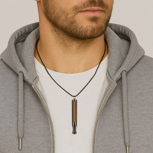 नया अपसंपीड़न उपहार स्टेनलेस स्टील हार आकर्षण ध्यान चिंता राहत श्वास हार - Product Image 5