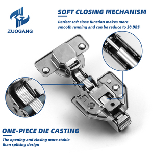 Zuogang Dobradiça 3D Ajustável de Aço Carbono MS com Amortecimento Hidráulico e Fechamento Suave para Móveis de Armário - Product Image 4