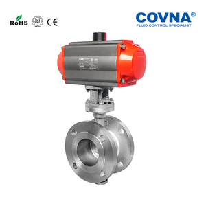 Válvula de bola neumática de extremo de brida Covna B2B en oferta, de acero inoxidable 304, AC220V DN25, válvula de control neumática - Product Image 5