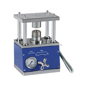 Máquina prensadora de cajas de celda de moneda CR20XX CR2032 hidráulica Manual pequeña de laboratorio