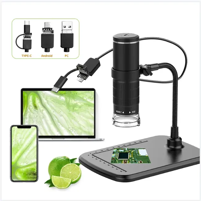 Smart touch 3 in 1 HD <span class=keywords><strong>USB</strong></span> Microscopio digitale <span class=keywords><strong>USB</strong></span> endoscopio lente d'ingrandimento Microscopio Microscopio elettronico per elettronica