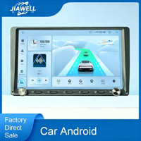 Stereo Mobil Universal 9 Inch, Pemutar DVD Mobil, Radio Mobil, Navigasi Layar IPS, Head Unit 4 Core, GPS, Amplifier, Carplay, Android Auto