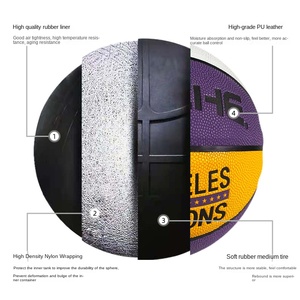PSYCHE Basketball PU/microfibre taille 7 résistant à l'usure pour l'extérieur pour étudiants et adultes entraînement sportif HF567 - Product Image 2