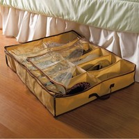 Organisateur de rangement pour chaussures sous le lit, pour placard, capacité 12 paires, conteneur à chaussures robuste sous le lit, organisateur de chaussures gain de place avec compartiments transparents