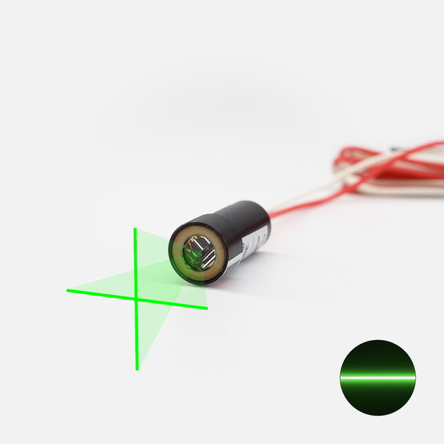 New Green Low Power High Stability Crossline Laser Module 520nm Class II DC 6V High Safety for Sewing Guidance
