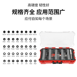 42-Piece Screwdriver Bit Set 1/4 In Hex Drive Phillips Flathead Bent Bits For Diy Repair Tools Plastic Case - Product Image 5