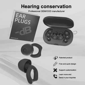 Bouchons d'oreille en silicone réutilisables pour dormir pour nager <span class=keywords><strong>Protection</strong></span> <span class=keywords><strong>auditive</strong></span> antibruit douce - Product Image 2