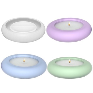 Circular Candlestick DIY Silicone Resin Casting Mold Make Resin <b>Crafts</b> Geode Agate Art coaster Variety of Silicone Resin Molds - Product Image 1