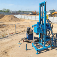 Machine de forage de puits d'eau électrique hydraulique portable de petite taille, profondeur 50m, avec système de forage diamanté, niveau de sécurité élevé, roulement YJC