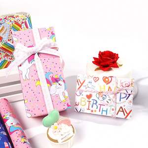 Papel de Regalo de Cumpleaños con Recubrimiento de Silicona Virgen de 80g, Impresión Personalizada, Papel de Envolver para Embalaje, Venta al por Mayor - Product Image 2