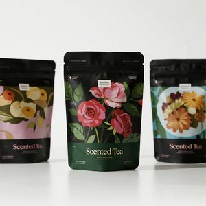 Bolsas de Embalaje de Alimentos con Cierre Hermético, Personalizadas, de Aluminio Mate, Reutilizables, Aptas para Alimentos, para Té de Flores - Product Image 4