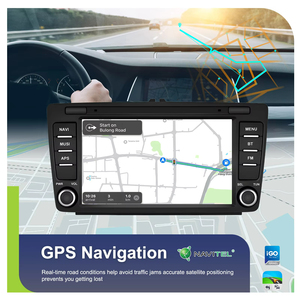 Autoradio Android Podofo 8'' 4+64G CarPlay/Android Auto sans fil GPS WIFI BT FM RDS pour Skoda Octavia II/MK2 /Yeti/Rapid - Product Image 3