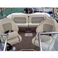 Sièges de bateau pliants à double dossier rabattable en PU marin + aluminium pour 2 personnes