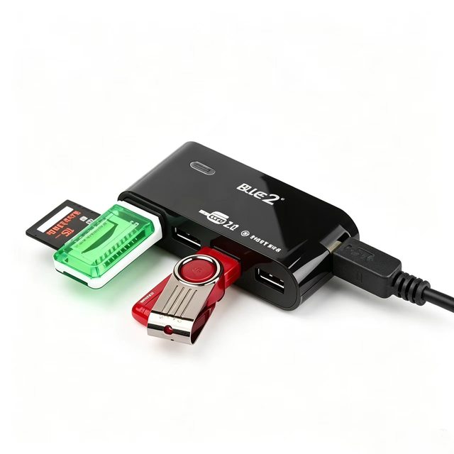 USB 2.0 4-Port Docking Station Hub with SD Support for Computer Monitor Printer Scanner & External Storage-Reliable Performance