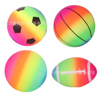 Ballon gonflable arc-en-ciel Led Light 9 pouces 6 pouces Ballon de plage Remplissage d'eau Vente en gros Bon marché Logo personnalisé Jouet de football en PVC