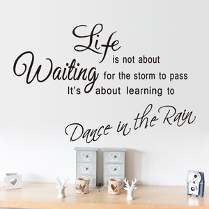 Life Is Not About Waiting <b>Wall</b> <b>Sticker</b> 40x60cm PVC Waterproof Home <b>Decoration</b> Modern Design - Product Image 1