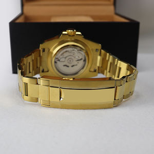 Reloj Deportivo Automático para Hombre de Alta Calidad, Resistente al Agua, de Acero Inoxidable, Dos Tonos, Dorado y Azul, con Movimiento Automático NH35 - Product Image 5