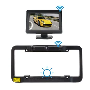 iPoster Wireless Cigarette Lighter Adapter Rear View Monitor Solar Power US License Plate Camera
