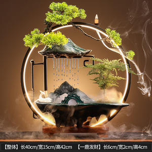 Ornamenti con <span class=keywords><strong>Acqua</strong></span> Fluente Portafortuna, Nuovo Feng Shui Cinese per Casa, Rocce Decorative con <span class=keywords><strong>Acqua</strong></span>, Decorazione da Scrivania per Ufficio, Bruciatore d'Incenso con Cascata - Product Image 6